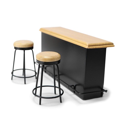 Dollhouse furniture metal bar - dollhouse,